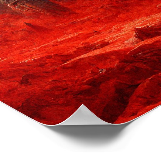 Das Red Vale Fantasy Science Fiction Art Poster (Ecke)