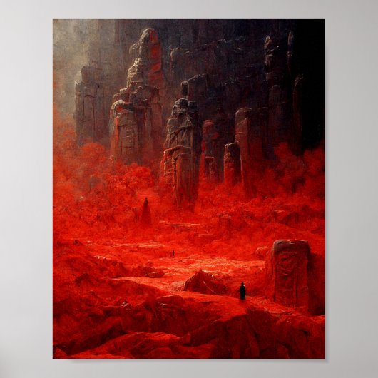 Das Red Vale Fantasy Science Fiction Art Poster (Vorne)