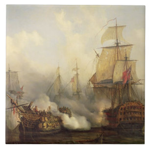 Das Redoutable bei Trafalgar, am 21. Oktober 1805 Fliese