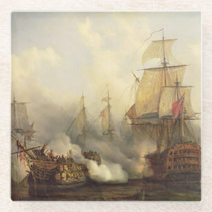 Das Redoutable bei Trafalgar, am 21. Oktober 1805 Glasuntersetzer