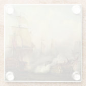 Das Redoutable bei Trafalgar, am 21. Oktober 1805 Glasuntersetzer (Rückseite)