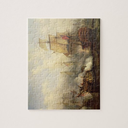 Das Redoutable bei Trafalgar, am 21. Oktober 1805 Puzzle (Vertikal)