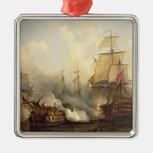 Das Redoutable bei Trafalgar, am 21. Oktober 1805 Silbernes Ornament (Vorne)