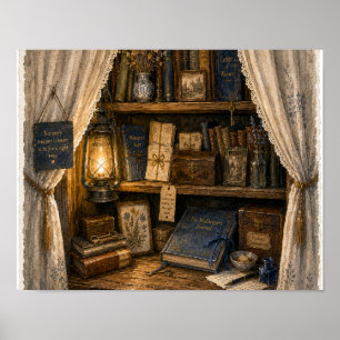Das Regal hinter dem Vorhang, Tafel RH-WC-006 Poster