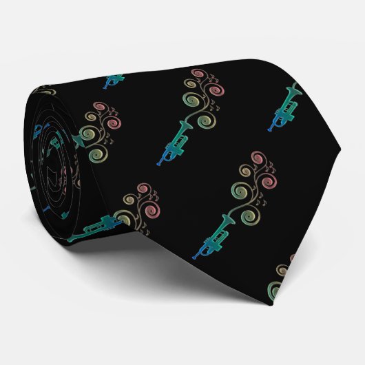 Das Regenbogen-Trompete-Muster, das dort gelassen Krawatte (Gerollt)