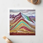 Das Regenbogengebirge, auch Montañas de S Mitteilungskarte (Vorderseite/Rückseite Beispiel)