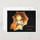 Das Regenschirmmädchen Postkarte (Vorne/Hinten)