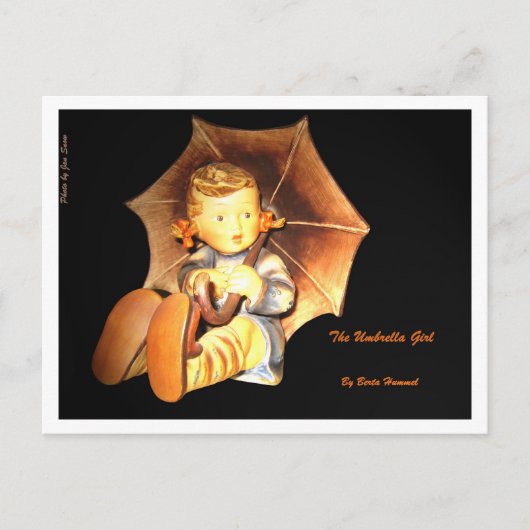 Das Regenschirmmädchen Postkarte (Vorderseite)