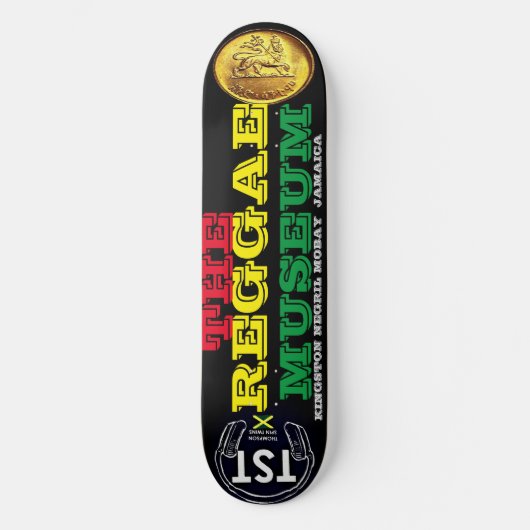DAS REGGAE MUSEUM 8 1/2" Skateboard Deck (Vorderseite)