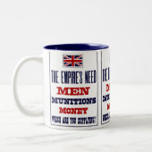 Das Reich braucht ~ Männer, Munition und Geld Zweifarbige Tasse (Links)