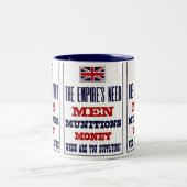 Das Reich braucht ~ Männer, Munition und Geld Zweifarbige Tasse (Mittel)