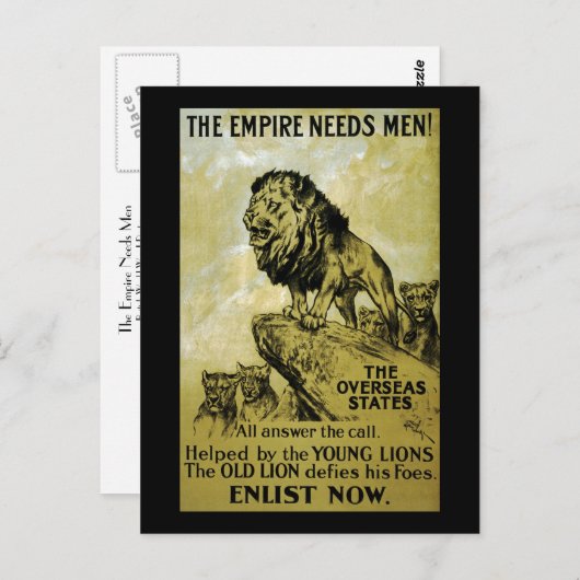 Das Reich braucht Männer Postkarte (Vorne/Hinten)