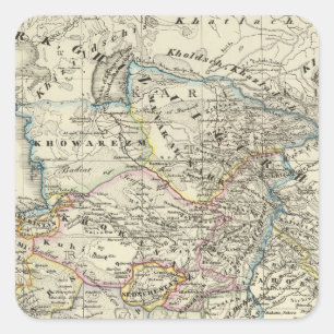 Das Reich des Kalifs an seinem größten - Ost Quadratischer Aufkleber