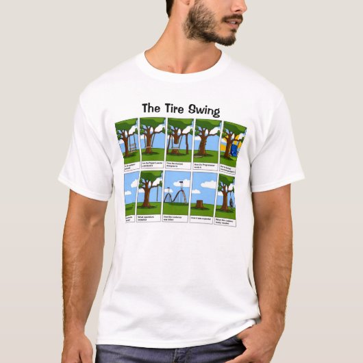 Das Reifen-Schwingen T-Shirt (Vorderseite)