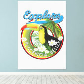 Das Reiselogo von Placencia Belize entdecken Leinwanddruck (Insitu (Holzboden))