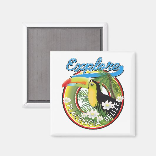 Das Reiselogo von Placencia Belize entdecken Magnet (Vorderseite/Rückseite)