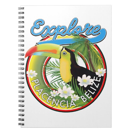 Das Reiselogo von Placencia Belize entdecken Notizblock (Vorderseite)