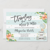 Das Reisen von Fräulein To Frau Brautparty laden Einladung (Vorderseite)