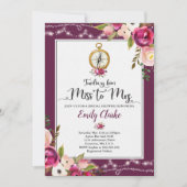 Das Reisen von Fräulein To Frau Brautparty laden Einladung (Vorderseite)