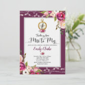 Das Reisen von Fräulein To Frau Brautparty laden Einladung (Stehend Vorderseite)