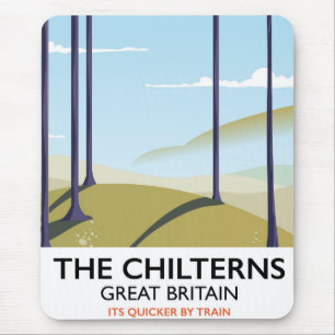 Das Reiseplakat "Chilterns Great Britain" Mousepad