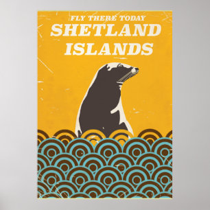 Das Reiseplakat der Shetland Islands Poster