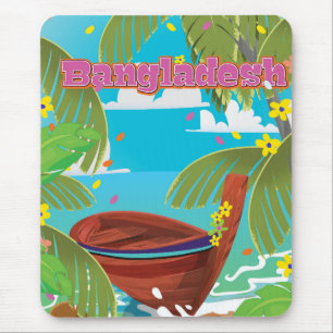 Das Reiseplakat des Cartoon Bangladesch. Mousepad