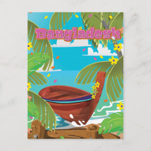 Das Reiseplakat des Cartoon Bangladesch. Postkarte
