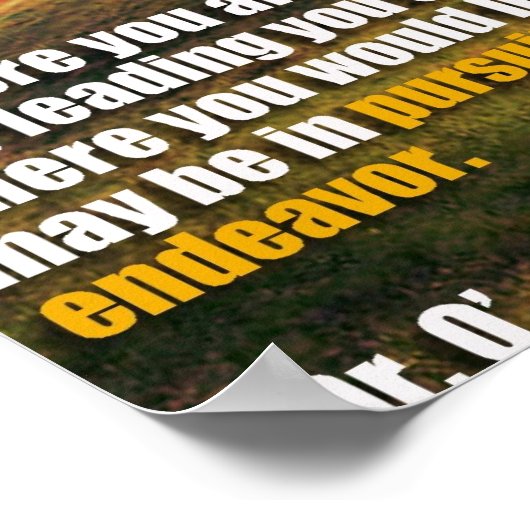 Das Reiseplakat des Lebens Poster (Ecke)