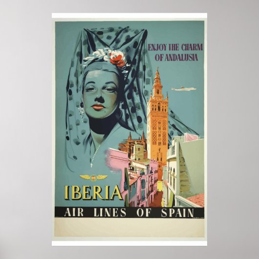 Das Reiseplakat für Andalusien Spanien Poster (Vorne)