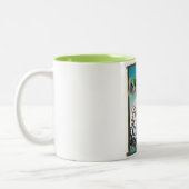 Das Reiseplakat für das Flugzeug der Großen Seen Zweifarbige Tasse (Links)