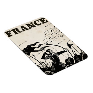 Das Reiseplakat von Frankreich - Klassik mittelalt Magnet