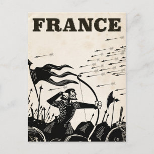 Das Reiseplakat von Frankreich - Klassik mittelalt Postkarte