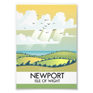 Das Reiseplakat von Newport Isle of Wight. Fotodruck