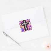 Das religiöse Christliche Kreuz Quadratischer Aufkleber (Umschlag)