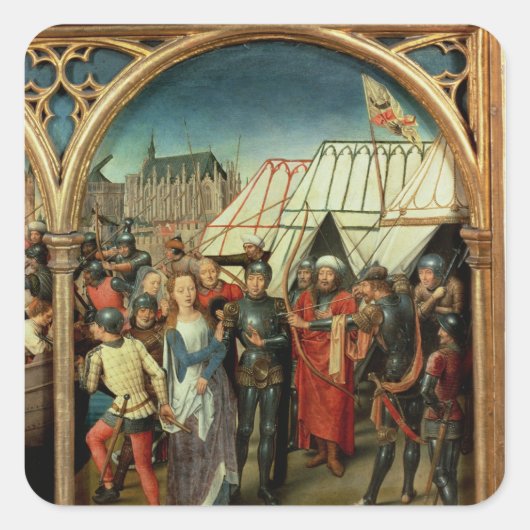 Das Reliquium St. Ursula, 1489 Quadratischer Aufkleber (Vorderseite)