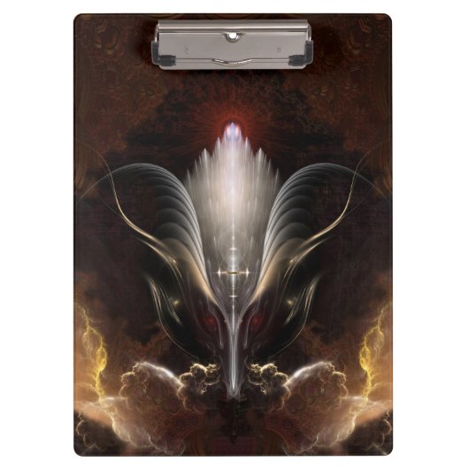 Das Renidron Fraktal Art Clipboard Klemmbrett (Vorderseite)