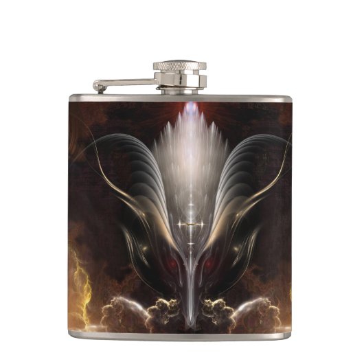 Das Renidron Fraktal Art Flask Flachmann (Vorderseite)