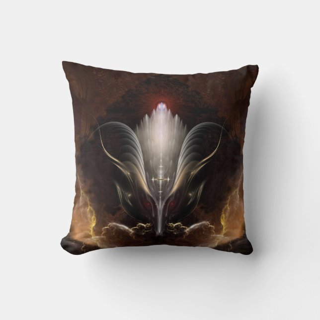Das Renidron Fraktal Art Throw Kissen (Vorderseite)