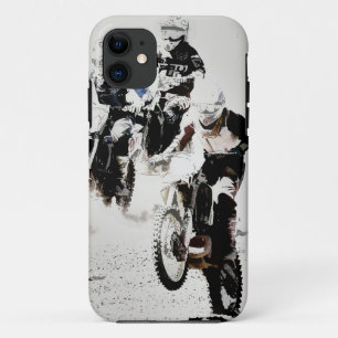 "Das Rennen ist auf" Motocross Schmutz-Fahrrad iPhone 11 Hülle