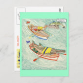 Das Rennen Postkarte (Vorne/Hinten)