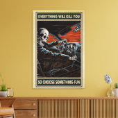 Das Rennen von Skeletts wird dir Leinwand bringen (Insitu (Wohnzimmer))