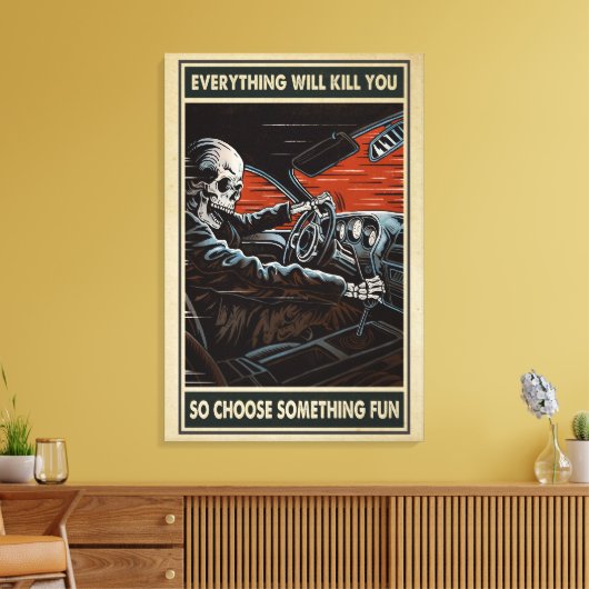 Das Rennen von Skeletts wird dir Leinwand bringen (Insitu (Wohnzimmer))