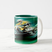 Das Rennen Zweifarbige Tasse (VorderseiteRechts)