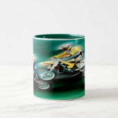 Das Rennen Zweifarbige Tasse (Mittel)