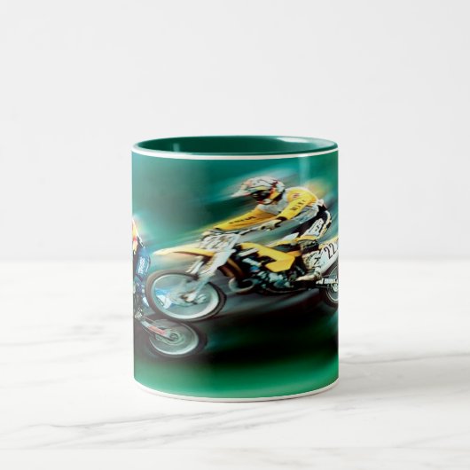 Das Rennen Zweifarbige Tasse (Mittel)