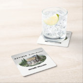 Das Rentenleben ist besser in den Bergen wandern Rechteckiger Pappuntersetzer (Vor Ort)