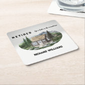 Das Rentenleben ist besser in den Bergen wandern Rechteckiger Pappuntersetzer (angewinkelt)