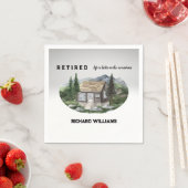 Das Rentenleben ist besser in den Bergen wandern Serviette (Beispiel)