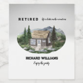 Das Rentenleben ist besser in den Bergen wandern Weinetikett (Einzelnes Label)